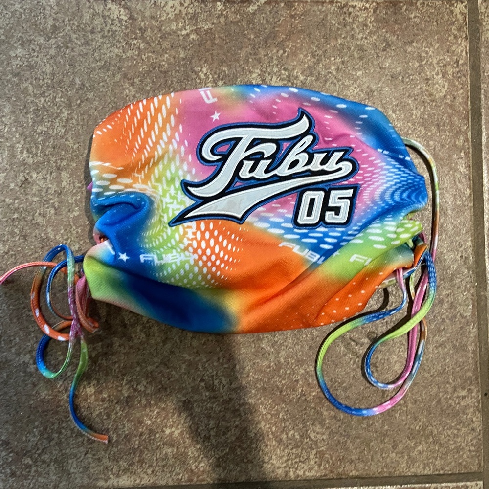 FUBU X F21 COLLAB LIMITED EDITION CROP TOP TIE BACK Y2K VINTAGE X-SMALL